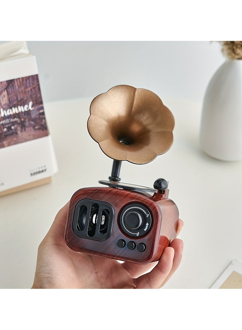 Vintage Music Box with Retro Phonograph Design - Wind-Up Mechanical Operation, No Electricity Needed, Plays Für Elise Melody, Durable Plastic Construction, Romantic Home Decor for Living Room, Bedro  - Image 2