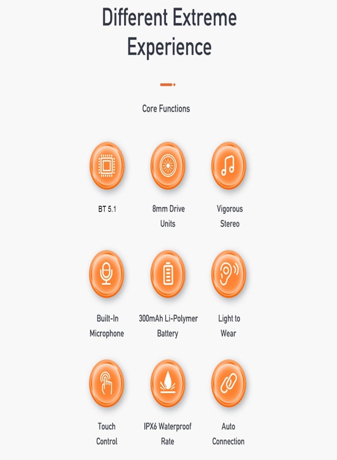 أوي سماعات أذن لاسلكية ستيريو AWEI T13 Pro بتقنية بلوتوث، سماعات رياضية بتصميم مريح، مقاومة للماء بمعيار IPX6، سماعات أذن داخلية تعمل باللمس للموسيقى والألعاب والمكالمات - Image 2