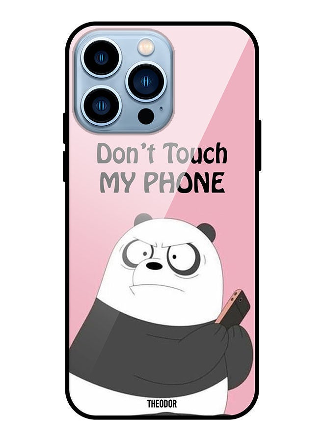 Theodor Protective Tempered Glass Case Cover For Apple iPhone 13 Pro Dont Touch My Phone Panda - Image 1