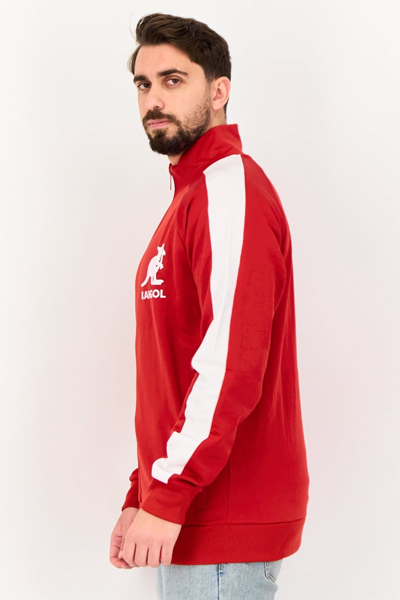 KANGOL Men Brand Logo Jacket Shirt, Red - Image 2