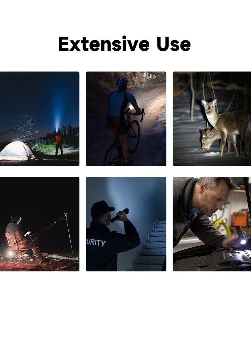 Rechargeable LED Flashlights, Super Bright Zoomable Flashlight with 5 Modes, Adjustable High Lumens IP53 Waterproof Torch Light, Handheld Light with 26650 Battery Camping Outdoor Emergency - Image 4