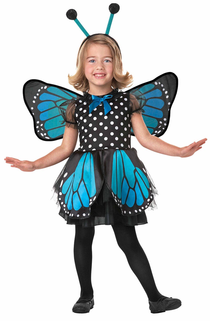 Seasons Beautiful Butterfly Pretend Play Costume Blue Toddler 2T4T