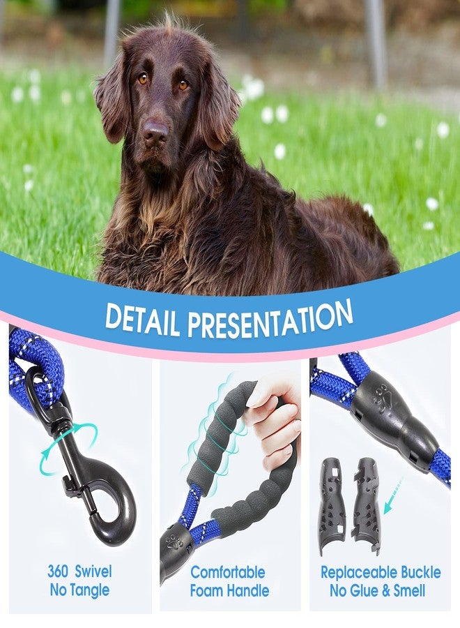 BAAPET 2/4/5/6 FT Dog Leash with Comfortable Padded Handle and Highly Reflective Threads for Small Medium and Large Dogs (5FT-1/2'', Navy Blue) - Image 3