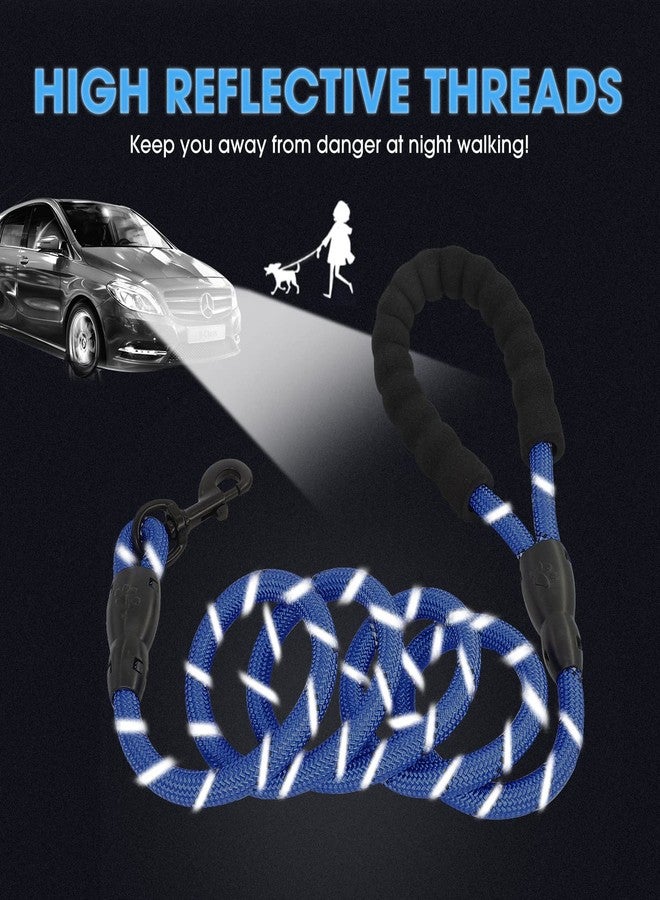 BAAPET 2/4/5/6 FT Dog Leash with Comfortable Padded Handle and Highly Reflective Threads for Small Medium and Large Dogs (5FT-1/2'', Navy Blue) - Image 4