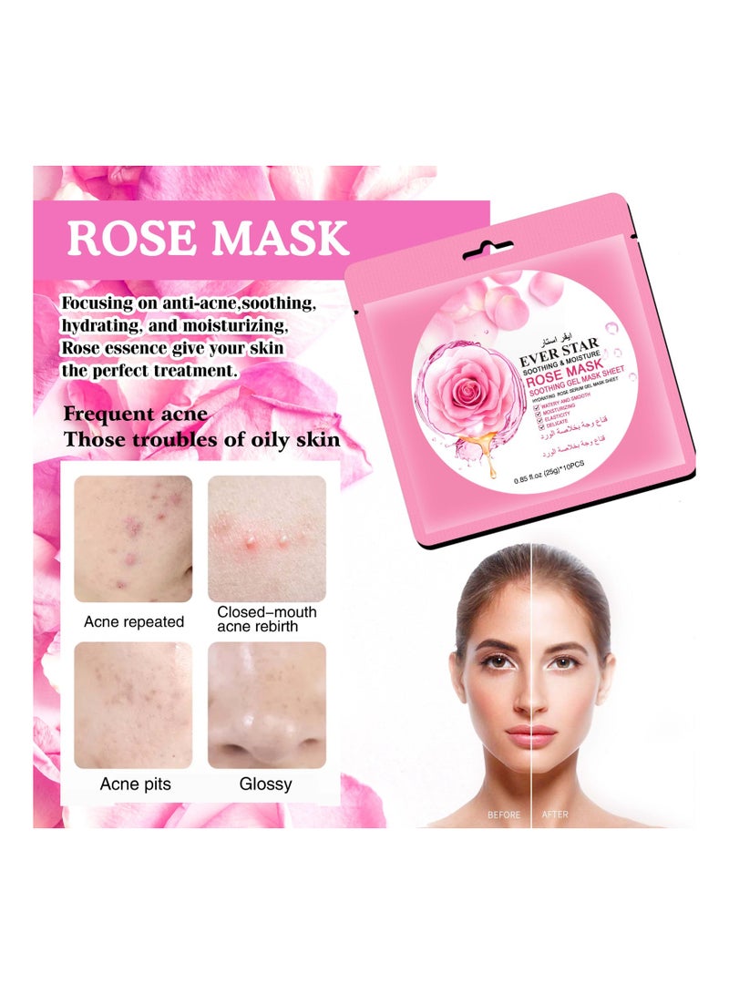 Ever star Soothing And Moisture Rose Mask One Piece 25g - Image 2