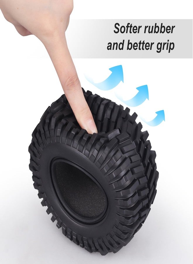 HobbyPark 2.2 Crawler Tires fit 2.2 Beadlock Wheel Rims for Traxxas TRX4 Axial SCX10 II AX10 Wraith D90 with Foam Inserts (4-Pack) - Image 4