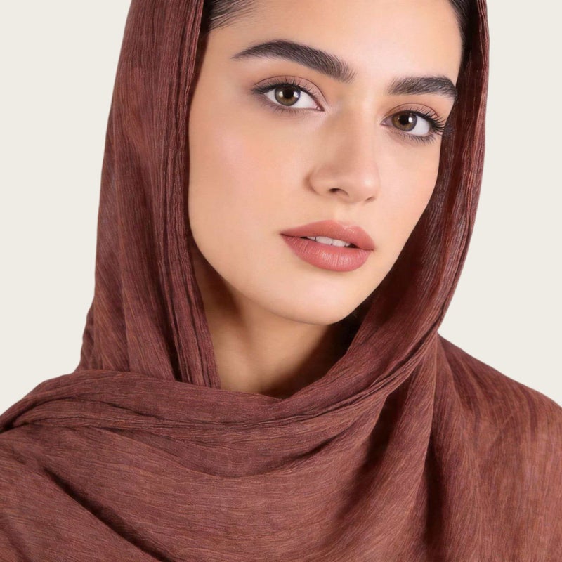 وشاح فيسكوز ناعم بملمس مجعد وطباعة تي داي، شال طويل - Image 5