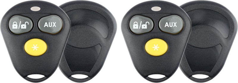 KeylessOption Keyless Entry Remote Control Starter Car Key Fob Case Shell Outer Cover 2 Button Pads for Viper Aftermarket Alarm (Pack of 2) - Image 4