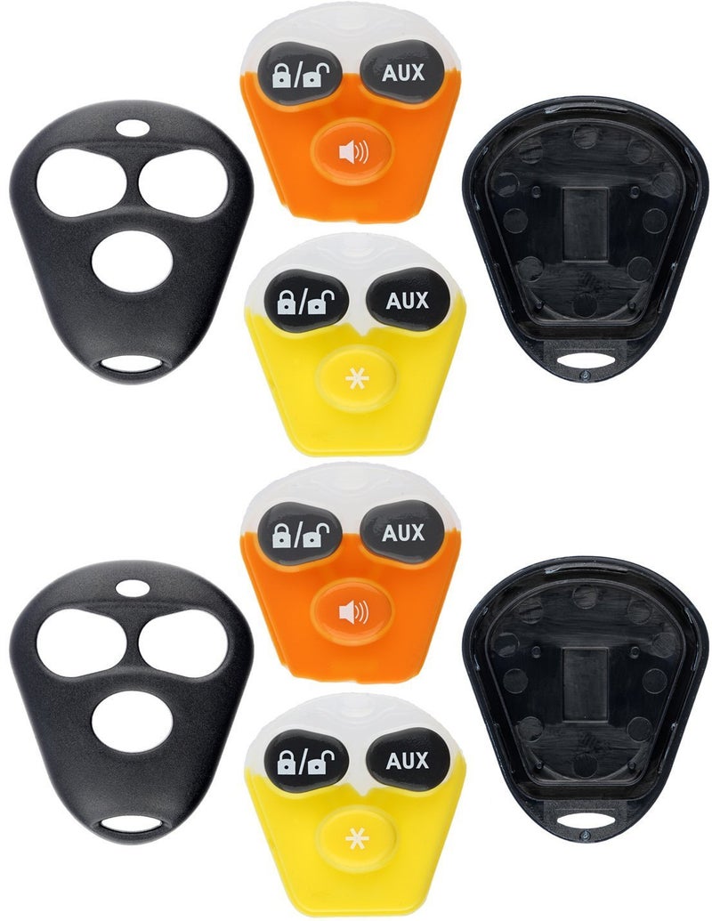 KeylessOption Keyless Entry Remote Control Starter Car Key Fob Case Shell Outer Cover 2 Button Pads for Viper Aftermarket Alarm (Pack of 2) - Image 5