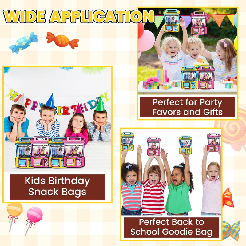 Muitcdo 30 PCS Bulk Gift Bags for Kids with Handle,Children Large Goodie Bags with Stand-up Bottom, Grip Seal Party Favor Bag, Students Back to School Treat Bag, Cute Snack Candy Bags for Birthday, Classroom - Image 3