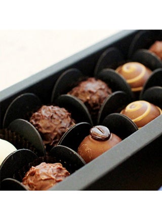 100pcs Black Cupcake Liners, 30mm Mini Truffle Wrappers Paper Black  Cups Candy Box Food Grade Chocolate Paper Cupcake Liners for Truffle Chocolate - view 2