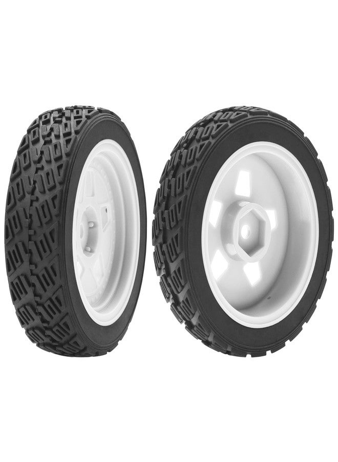 Vgoohobby OD 2.8" RC 1/10 On Road Tires & Plastics Wheel Rims 12mm Hex Compatible with Tamiya TT01 HSP 94123 Traxxas 4Tec 2.0 1/10 RC On Road Racing & Touring Car (White) - Image 3
