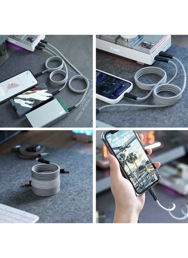 Generic - Magnetic Suction Storage Portable Magic Rope Mobile Phone Data Cable Suitable For Type-c For Iphone15PD Lengthened 2 M Charging Cable-Color:1 Meter]-Model:PD27W C- -For AppleMagnetic Black - Image 1