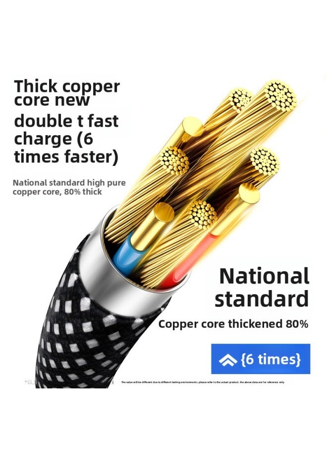 Generic - Magnetic Suction Storage Portable Magic Rope Mobile Phone Data Cable Suitable For Type-c For Iphone15PD Lengthened 2 M Charging Cable-Color:1 Meter]-Model:PD27W C- -For AppleMagnetic Black - Image 1