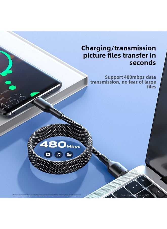 Generic - Magnetic Suction Storage Portable Magic Rope Mobile Phone Data Cable Suitable For Type-c For Iphone15PD Lengthened 2 M Charging Cable-Color:1 Meter]-Model:PD27W C- -For AppleMagnetic Black - Image 1
