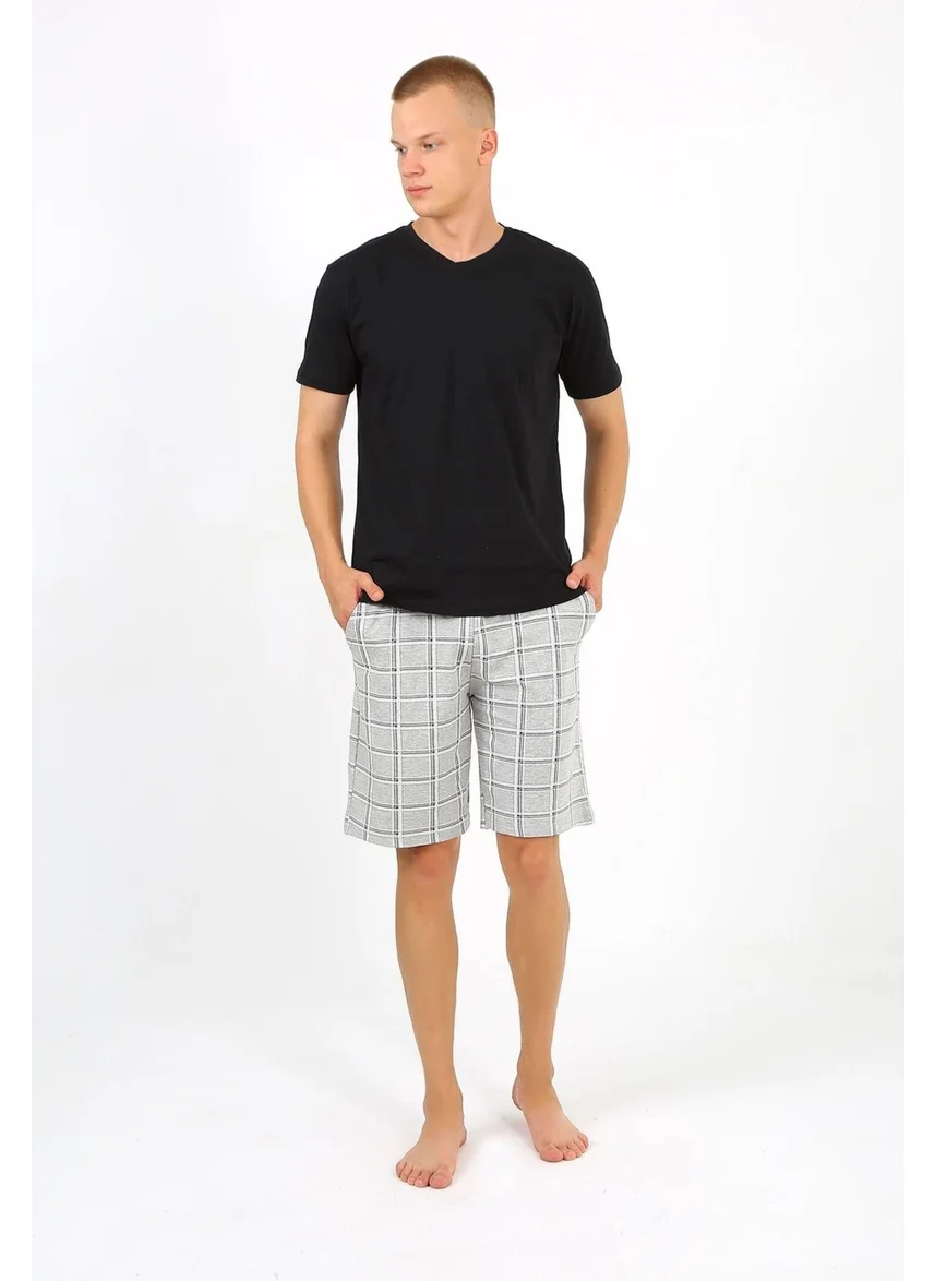 اكبينيز Men's 2 Yarn Combed Single Bottom Shorts Gray 27550