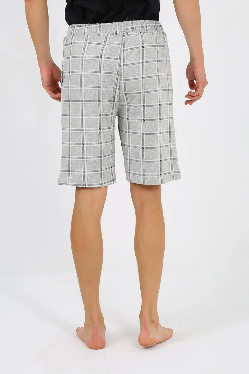 Akbeniz Men's 2 Yarn Combed Single Bottom Shorts Gray 27550