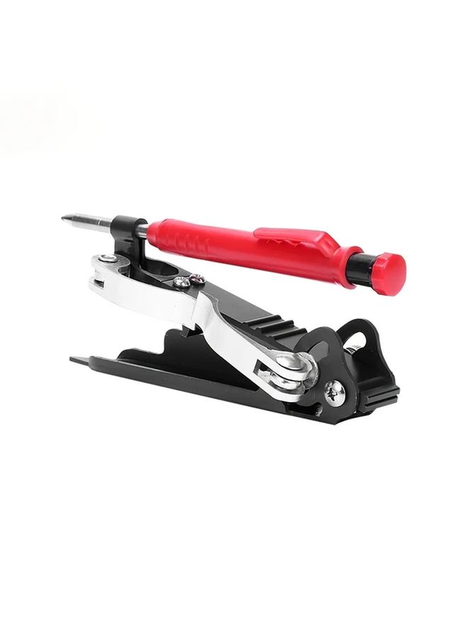 Red Woodworking Marking Tool Multi Function DIY Contour Duplicator Round Gauge Deep Hole Precision Pencil - Image 4