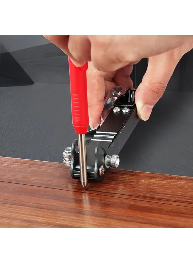 Red Woodworking Marking Tool Multi Function DIY Contour Duplicator Round Gauge Deep Hole Precision Pencil - Image 5