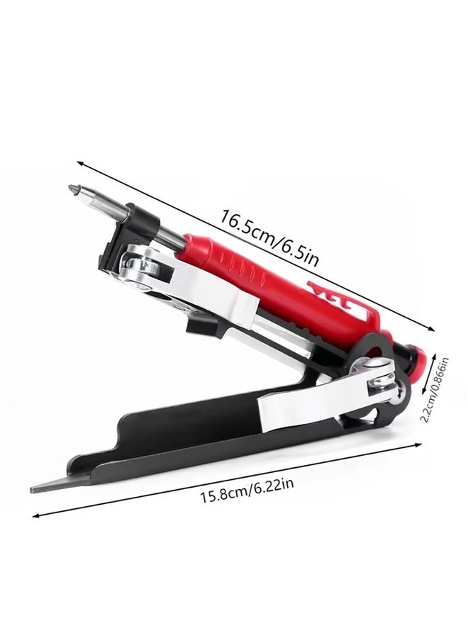 Red Woodworking Marking Tool Multi Function DIY Contour Duplicator Round Gauge Deep Hole Precision Pencil - Image 3