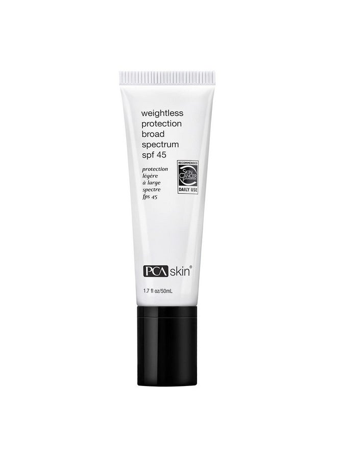 PCA SKIN PCA SKIN Weightless Protection Broad Spectrum SPF 45 - Oil-Free Hydrating Face Sunscreen with 8.4% Zinc Oxide for Acne-Prone Skin & All Skin Types (1.7 fl oz)  - Image 1