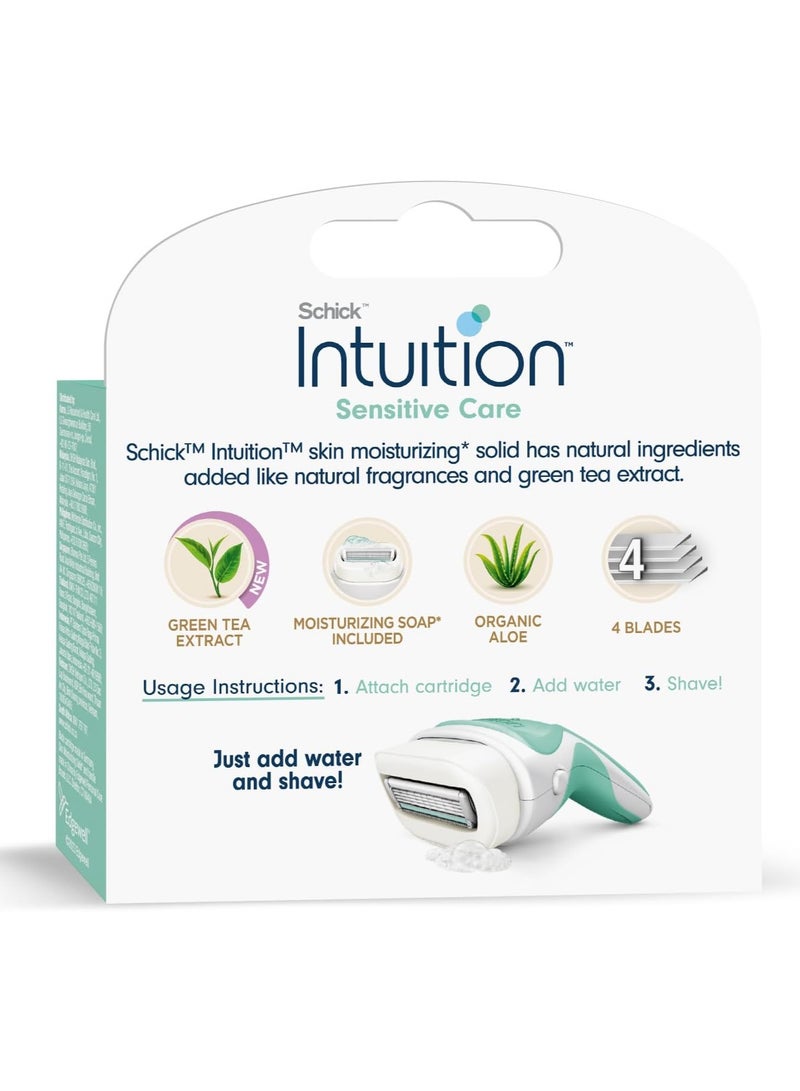 schick 3-Piece Intuition Sensitive Care With Natural Aloe Moisturizing Razor Blade Refills  - Image 2
