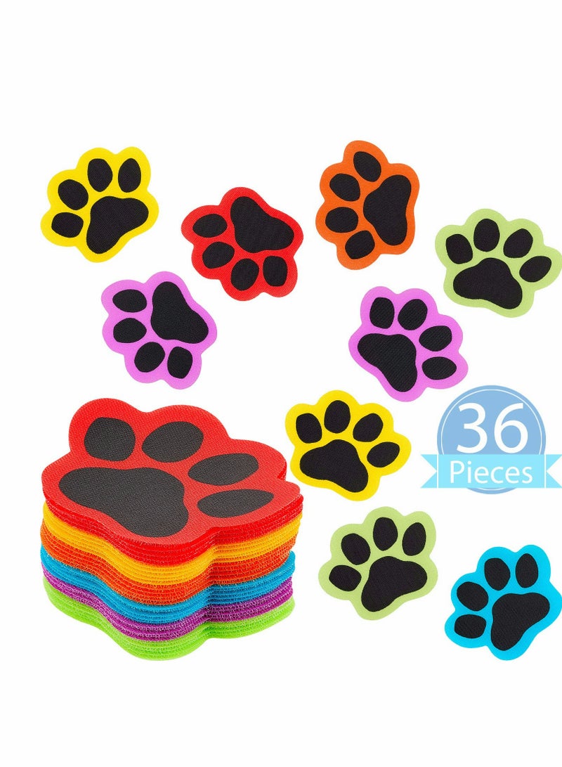 Paw Print Floor Markers for Classroom and Home, 4 Inch Dots for Seating Arrangement, 36 Pieces - Image 1