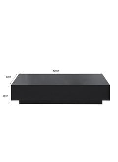 AtoZ Furniture Trinity Modern Coffee Table with 2 Drawers in Black Color 