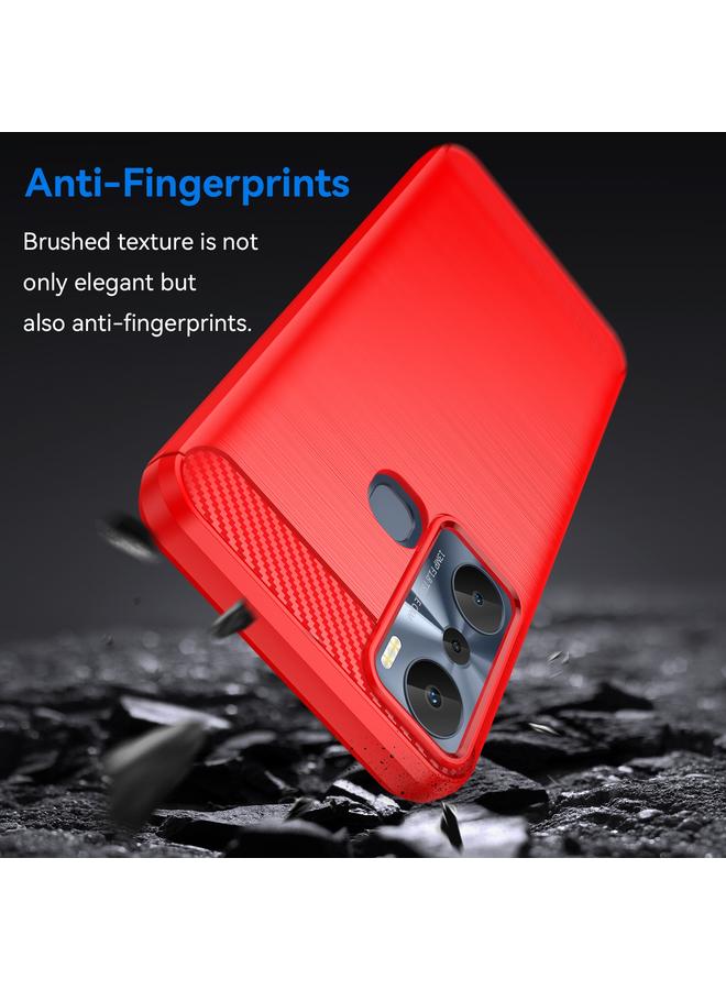 اس-توب جراب لهاتف Infinix Hot 20i مصنوع من ألياف الكربون TPU بملمس ناعم - Image 4