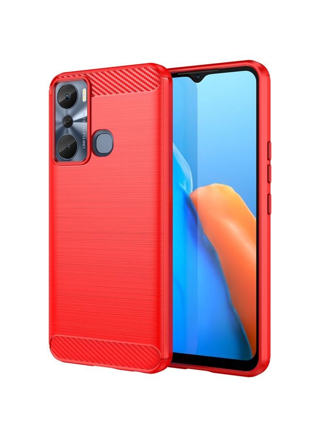 اس-توب جراب لهاتف Infinix Hot 20i مصنوع من ألياف الكربون TPU بملمس ناعم - Image 1