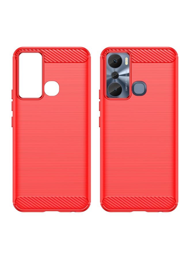 اس-توب جراب لهاتف Infinix Hot 20i مصنوع من ألياف الكربون TPU بملمس ناعم - Image 2