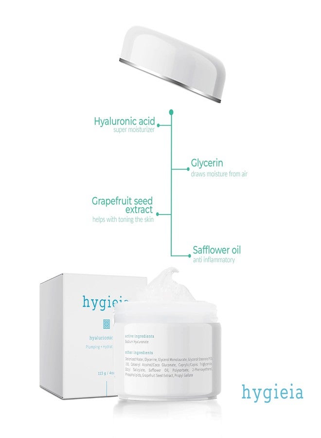 Hygieia + Encapsulated Hyaluronic Acid Face Moisturizer - Hydrating Liposomal Face Cream for Women & Men - Fast & Deep Cellular Absorption for Daily Skin Hydration, Firming, Toning & Elasticity, 4oz - Image 2