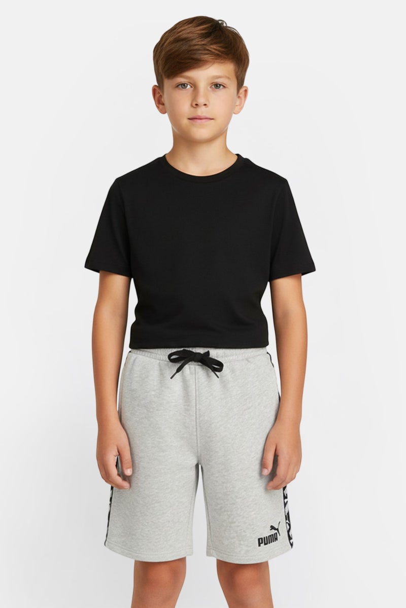PUMA Kids Boy Sportswear Fit Short Sleeve Outdoor Shorts, Grey - Image 1