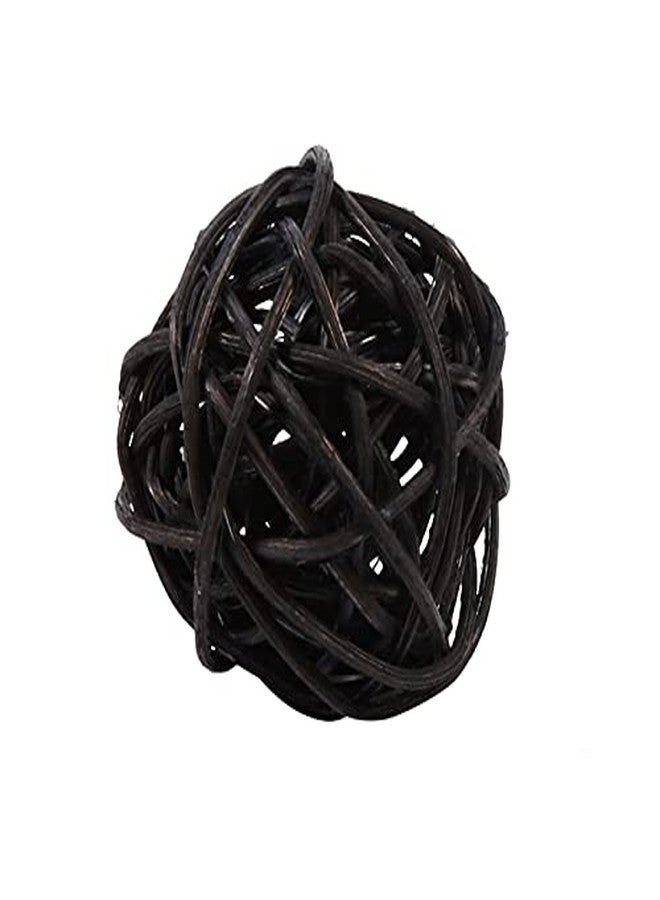 LiebeWH 20Pcs Rattan Wicker Balls Decorative Bowl Fillers Home Decor for Wedding Centerpieces Christmas Ornaments Party Crafts Decorations (Black) - Image 4