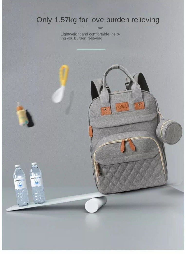 Newborn Baby Essential Multifunction Baby Diaper Backpack with Changing pad & Stroller Straps & Pacifier Case Mosquito Net & USB Charging Port Waterproof Travel Nappy Bags - Image 4