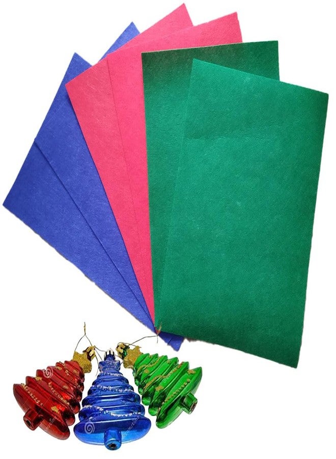 CANVASS Pack of 10 Bright A4 Size Multicolored Stiff Felt Sheet 21x31 cm 8x12 Inches (A4 Size, Red Blue Green) - Image 1