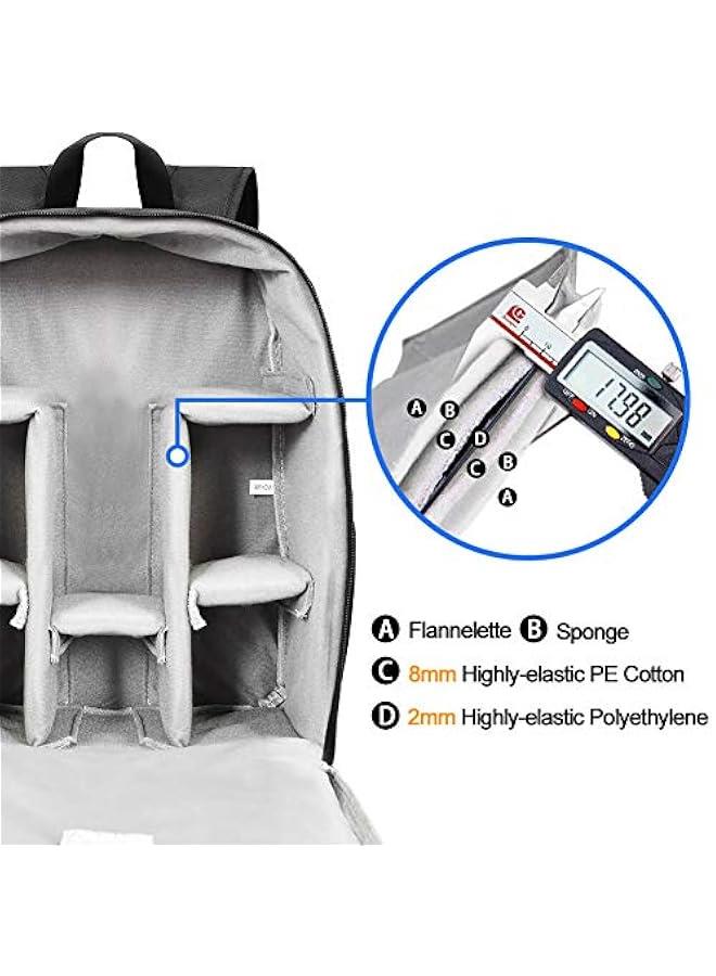 Arabest Camera Backpack Bag Professional for DSLR/SLR Mirrorless Camera Waterproof, Camera Case Compatible for Sony Canon Nikon - Image 3