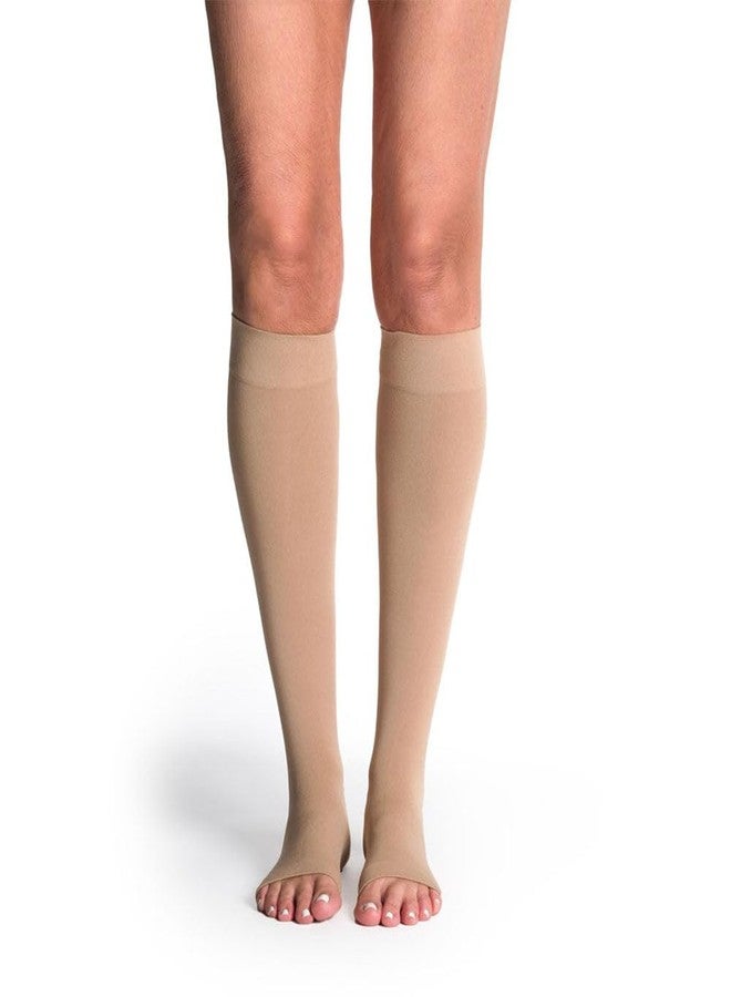 SIGVARIS SOFT OPAQUE 840 Open Toe Calf Compression Socks 20-30mmHg - Image 1