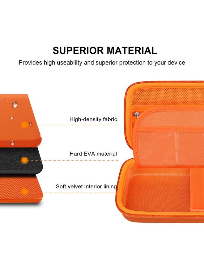 Elonbo Elonbo Carrying Case for Texas Instruments TI-84 Plus CE/TI-84 Plus/TI-83 Plus CE/Casio fx-9750GII Color Graphing Calculator, Extra Mesh Pocket Fits Charging Cable, Charger, Manual, Orange  - Image 5