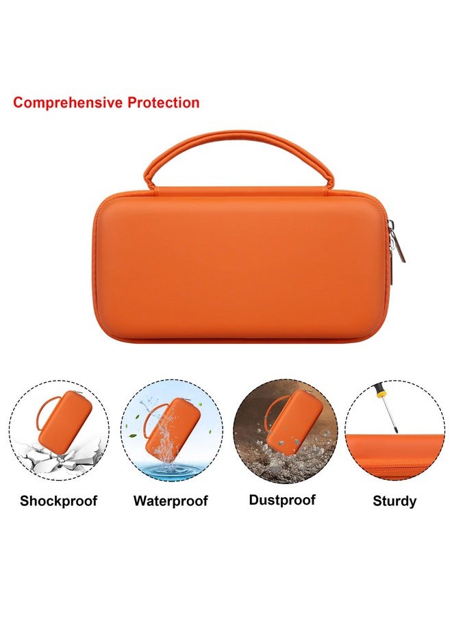 Elonbo Elonbo Carrying Case for Texas Instruments TI-84 Plus CE/TI-84 Plus/TI-83 Plus CE/Casio fx-9750GII Color Graphing Calculator, Extra Mesh Pocket Fits Charging Cable, Charger, Manual, Orange  - Image 3
