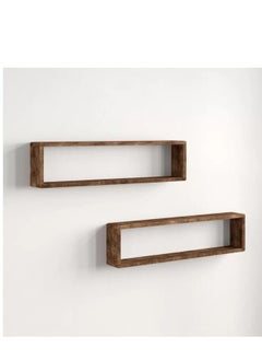 Home Gallery 2 Piece Natural Solid Wood Floating Shelf 65x12x12 cm  - Image 2