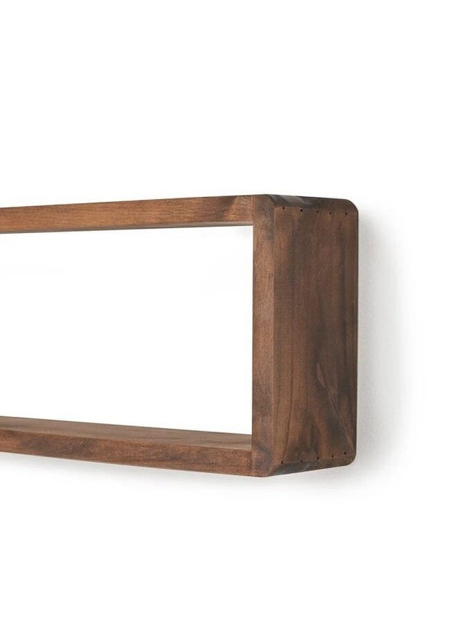 Home Gallery - 2 Piece Natural Solid Wood Floating Shelf 65x12x12 cm - Image 1