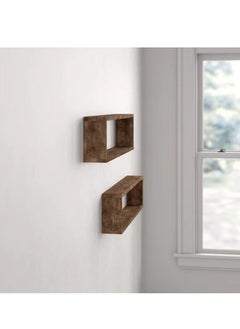 Home Gallery 2 Piece Natural Solid Wood Floating Shelf 65x12x12 cm  - Image 4