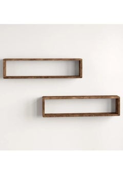 Home Gallery 2 Piece Natural Solid Wood Floating Shelf 65x12x12 cm  - Image 3