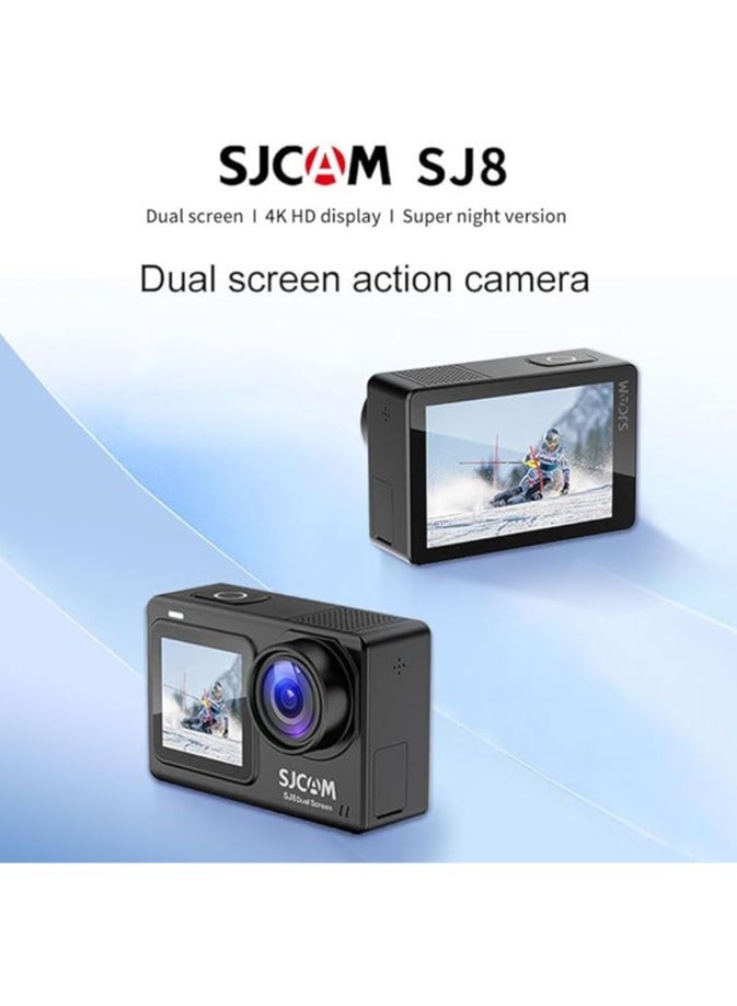 أس جي كام كاميرا اكشن SJCAM SJ8 مزدوجة الشاشة بدقة 4K – شاشة لمس، واي فاي، مقاومة للماء، تثبيت إلكتروني، عدسة واسعة الزاوية - Image 2
