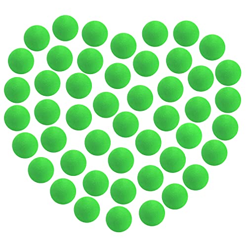 CHAKANLX 48 Pieces EVA Foam Balls for Power Popper Refill Balls Air Blaster Balls for Gun 11inch Replacement Bullet Balls Ball Popper Shooter Balls Foam Soft Small Light Cat Ball Green - Image 1