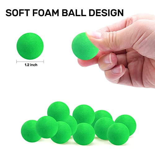 CHAKANLX 48 Pieces EVA Foam Balls for Power Popper Refill Balls Air Blaster Balls for Gun 11inch Replacement Bullet Balls Ball Popper Shooter Balls Foam Soft Small Light Cat Ball Green - Image 5