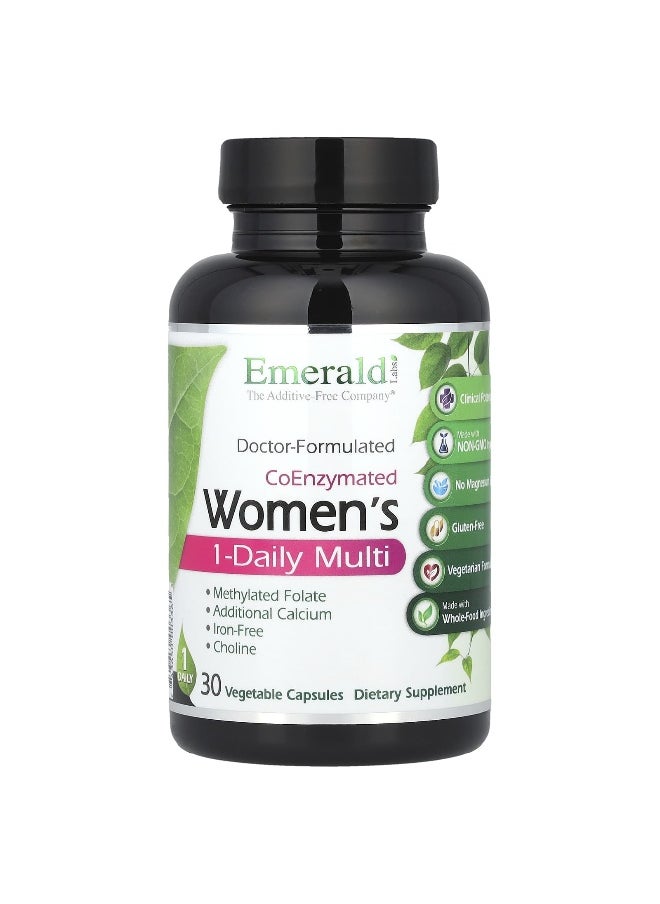 Emerald Laboratories Emerald Laboratories, CoEnzymated Women's 1-Daily Multi, 30 Vegetable Capsules  - Image 1