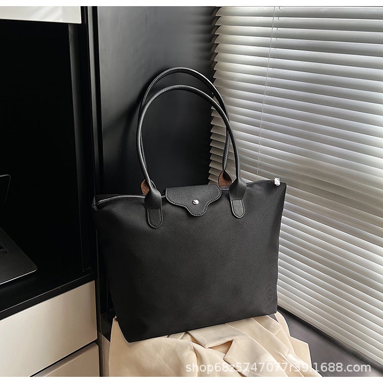 Casual Satchel Large-Capacity Bag For Women 2025 Spring And Style Simple Lightweight Shoulder Bag Work Commuter Tote Bag - Image 1
