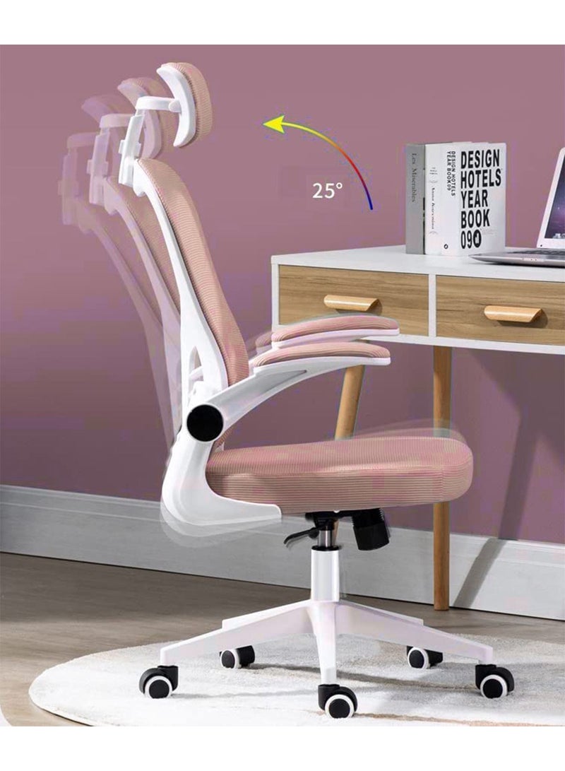 جي تي-ويل كرسي كمبيوتر مكتب مريح عالي الظهر قابل للتنفس مع عجلات ومساند للذراعين - Image 4